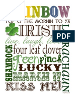 St. Patrick's Day Subway Art Printable 8x10, designsbycp.com