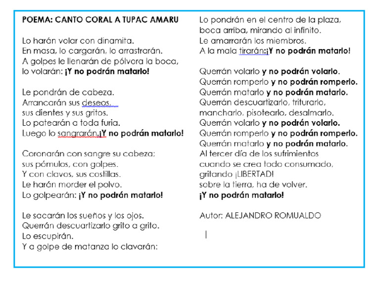 Poema Tupac | PDF