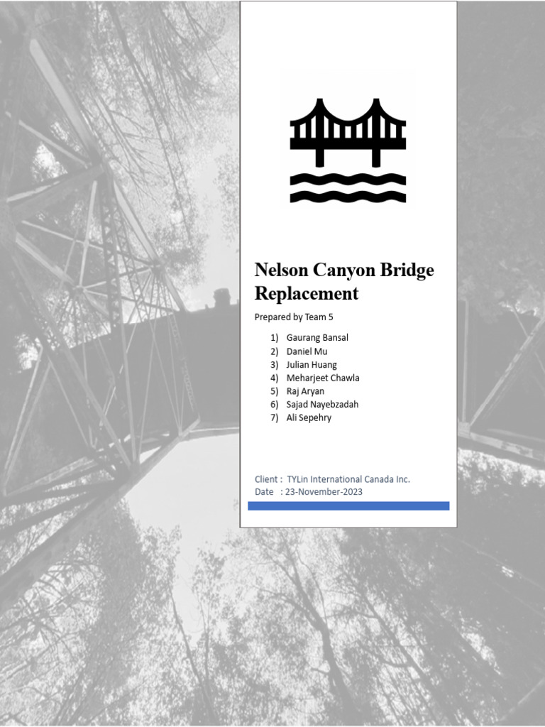 Nelson Canyon Bridge Replacement Plan | PDF | Bridge | Beam (Structure)