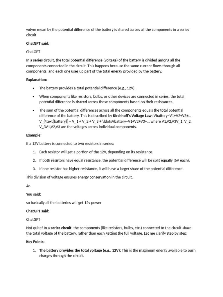 Notes On Series Circuits | PDF | Series And Parallel Circuits | Voltage