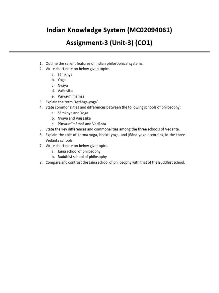 Indian Philosophical Systems Overview | PDF