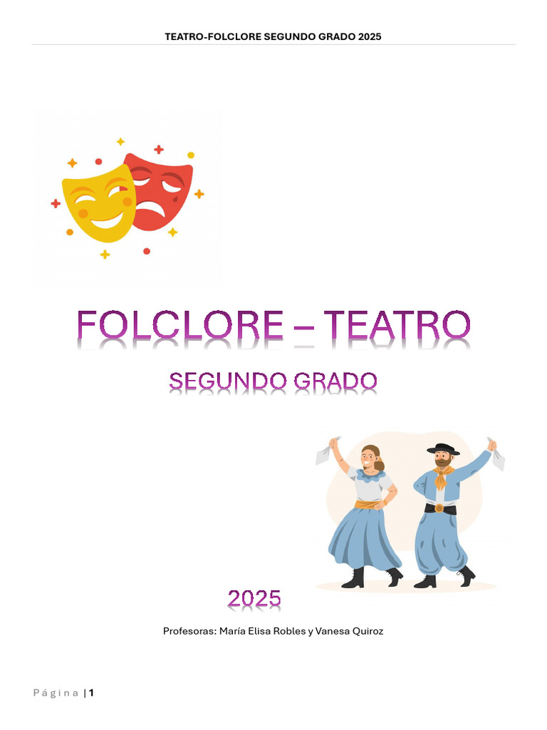Teatro y Folclore para Segundo Grado | PDF | Las artes escénicas | Bailes