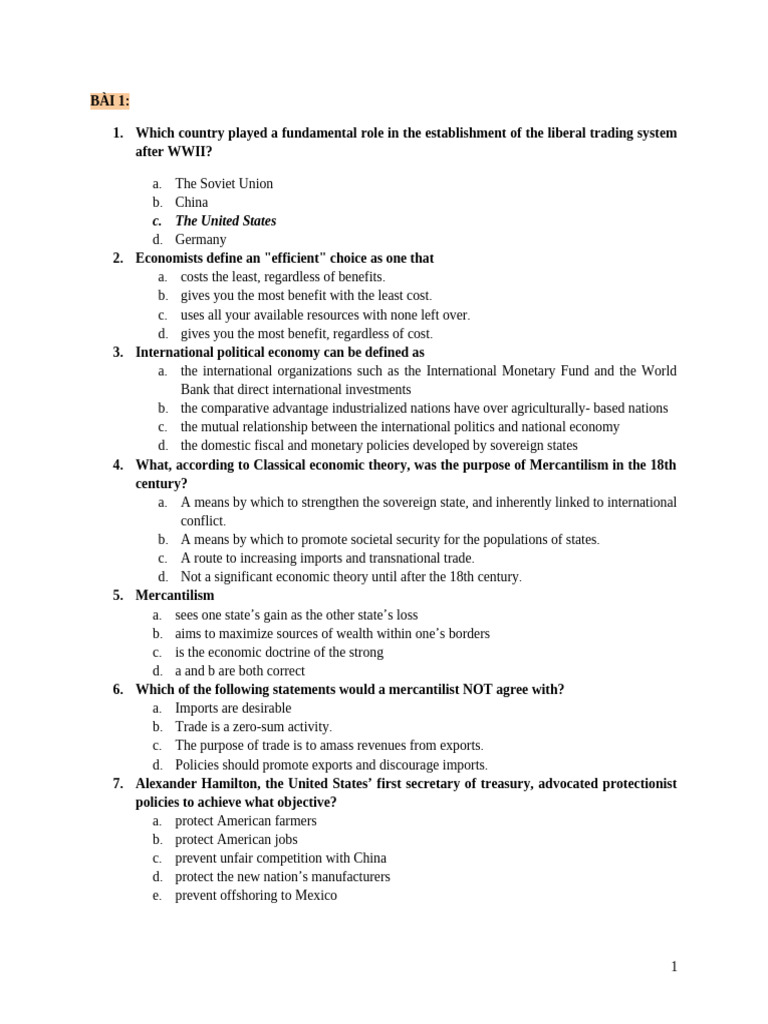 Understanding International Trade Theories | PDF | Bretton Woods System ...