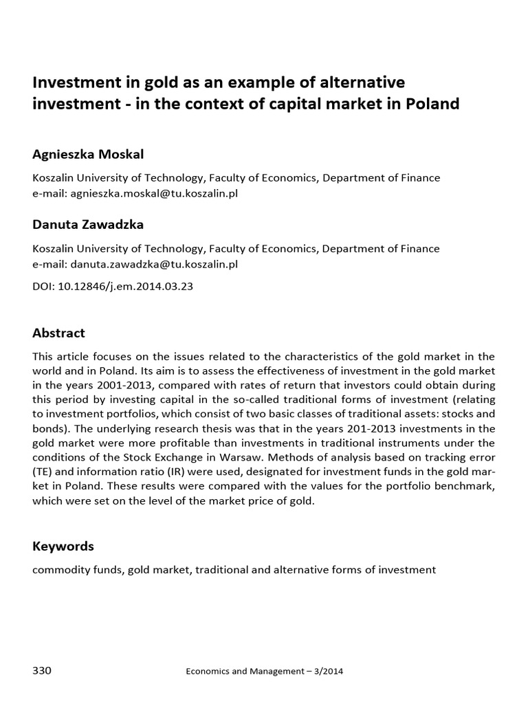 Gold Investments vs. Traditional Assets | PDF | Investing | Gold As An ...