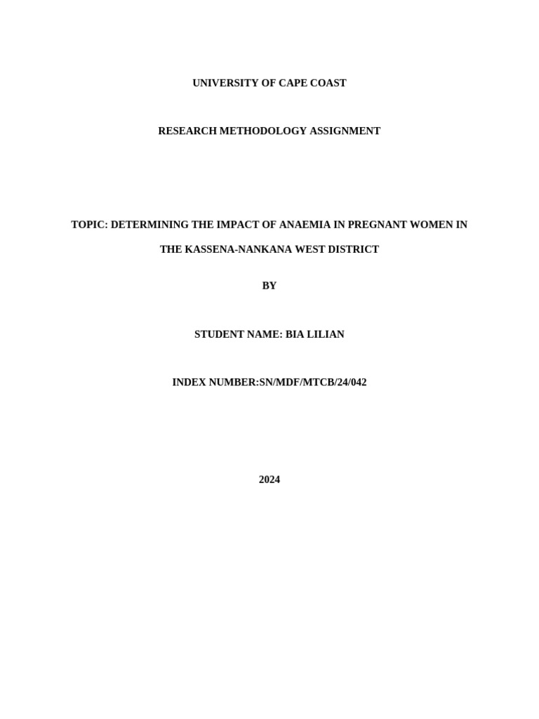 Impact of Anemia in Pregnant Women | PDF | Maternal Health | Pregnancy