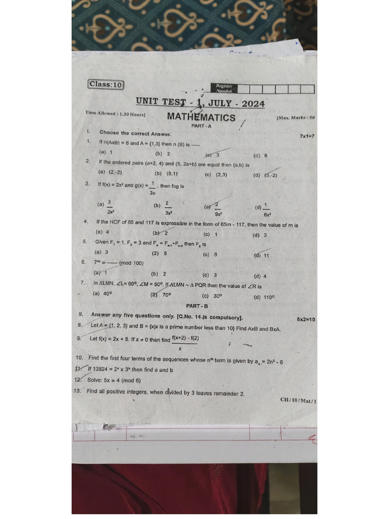 2025 Math QP | PDF