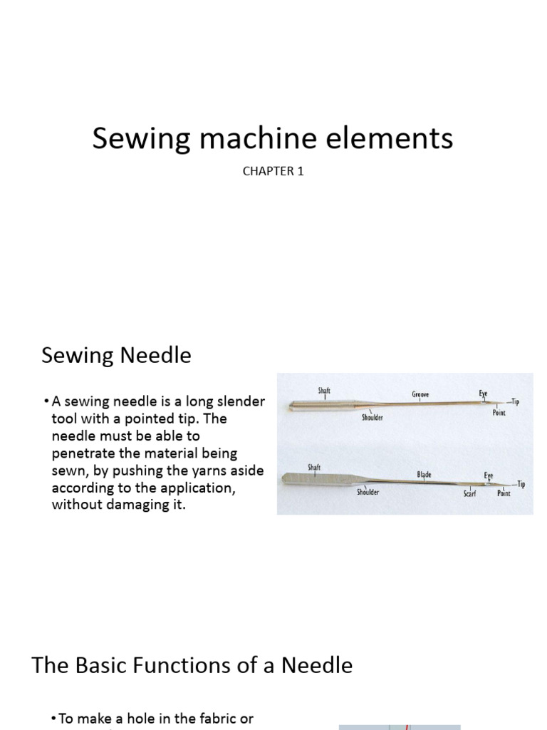M.Sewing Machine Elements | PDF | Seam (Sewing) | Sewing Machine