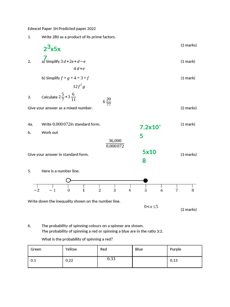 Probability and Age Problems in Edexcel Paper | PDF