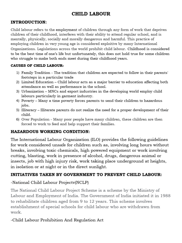 Understanding Child Labour Issues | PDF | Child Labour | Social Policy