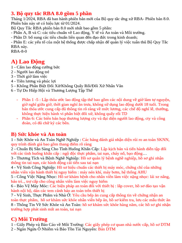 Nội Dung Rba Phiên Bản 8.0 | PDF