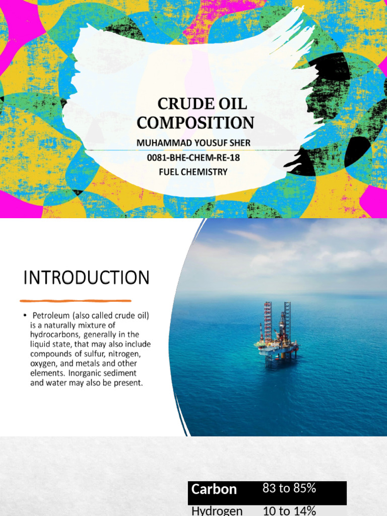 Composition of Crude Oil Explained | PDF | Sets Of Chemical Elements ...