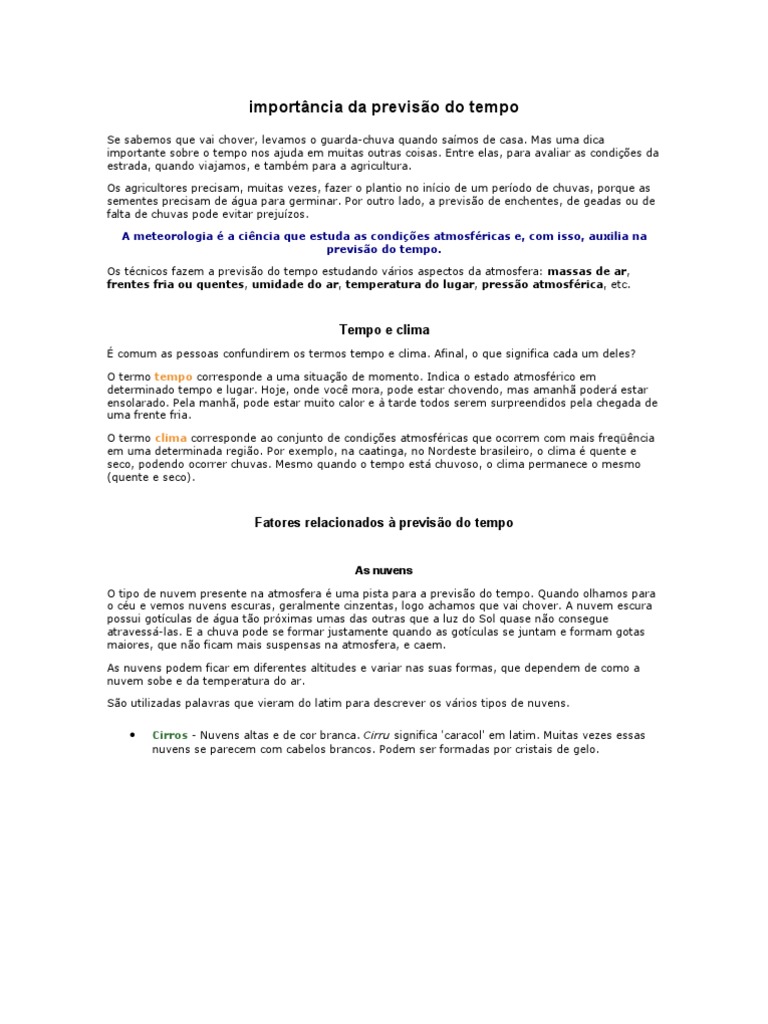 Previsão do Tempo - Saiba antes sobre meteorologia, clima e