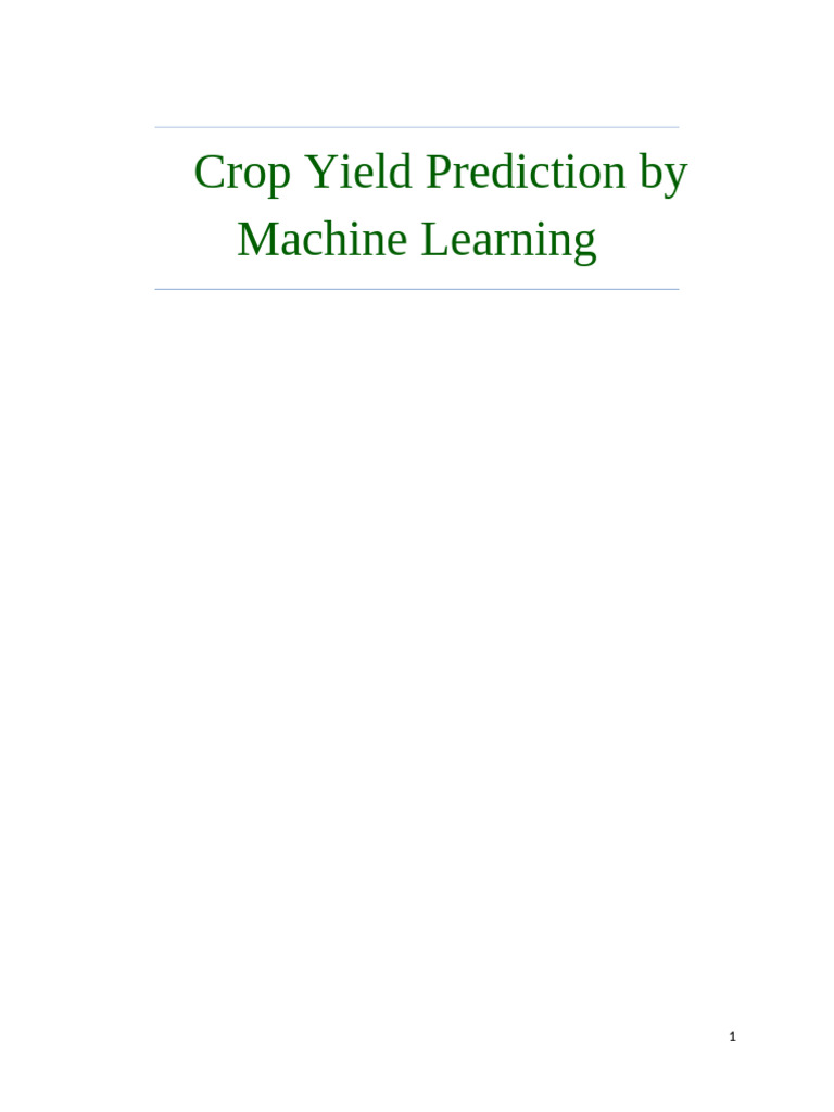 Crop Yield Prediction Using ML Techniques | PDF | Support Vector ...