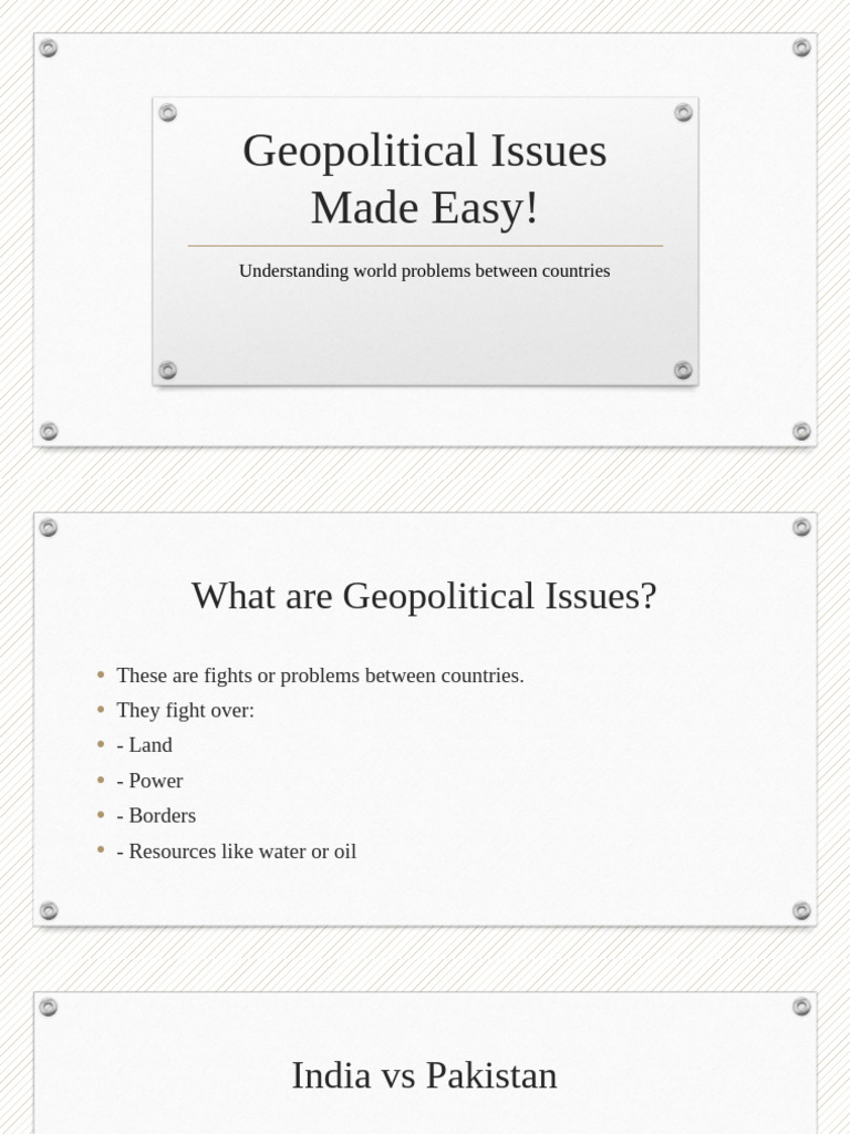 Geopolitical Conflicts Explained Simply | PDF | Tariff | State Of Palestine