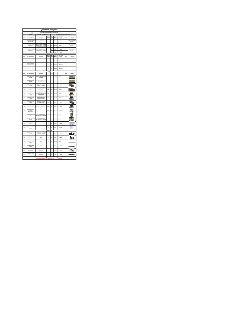 Office Supplies Quotation Template | PDF | Office Work | Office Equipment