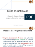 Basics of C Language: Phases in The Development of A Program, Compilers and Interpreters