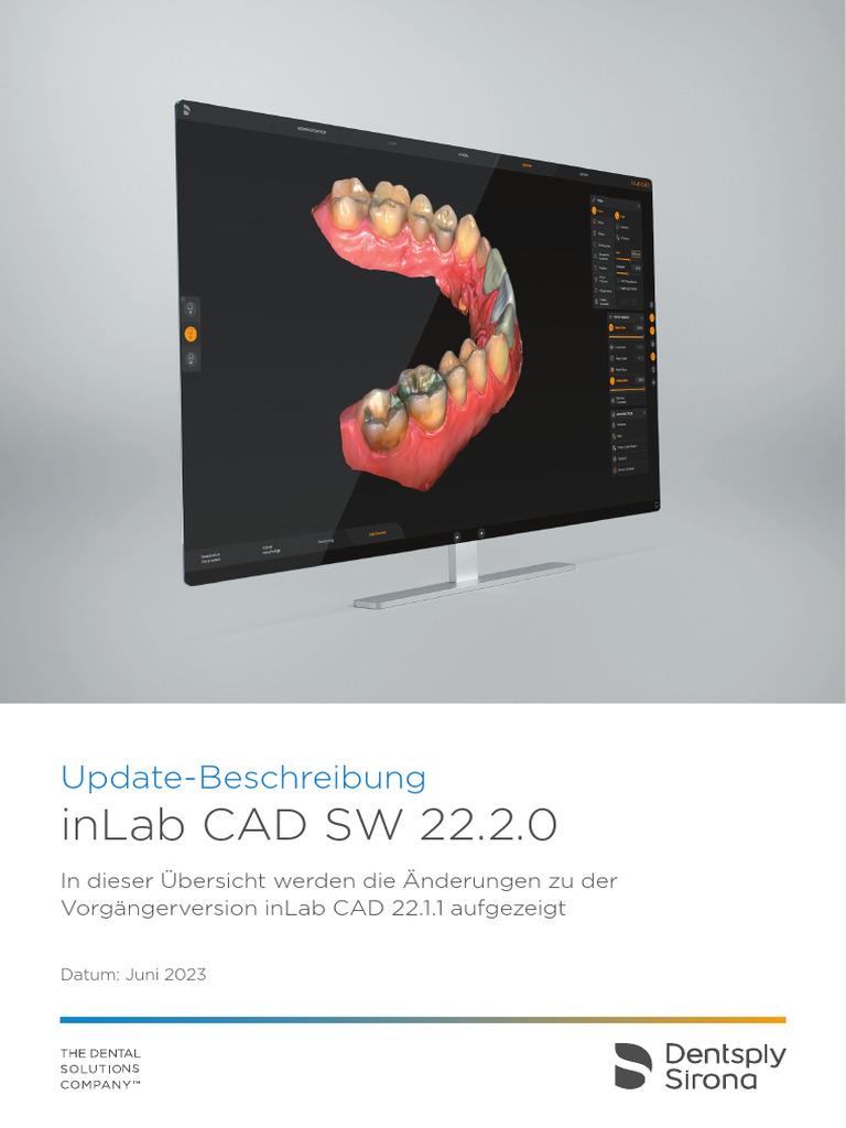 LAB Document Update Description Inlab CAD SW 22-2-0 de | PDF