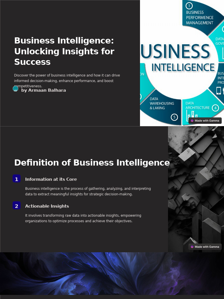 Business Intelligence Unlocking Insights For Success | PDF | Business ...