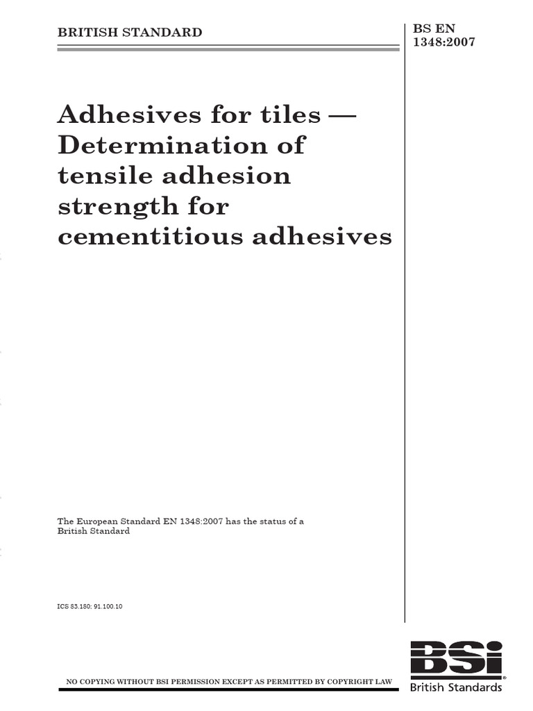 BS en 1348 2007 | PDF | Materials | Building Engineering