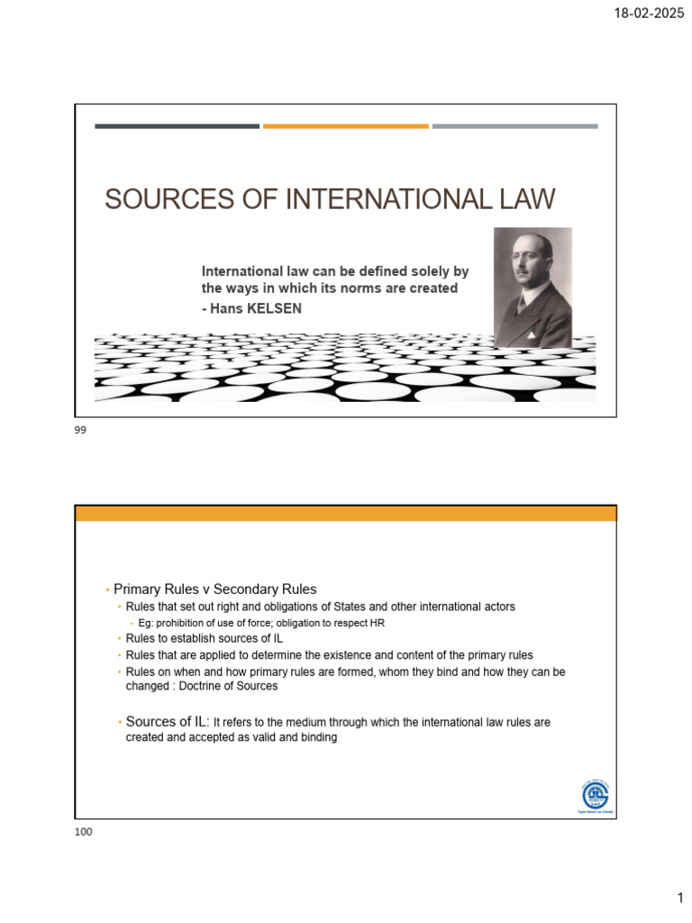 Sources of International Law | PDF | International Law | Treaty