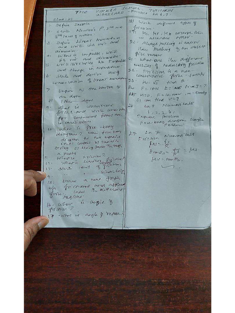 Chap 6 & 7 Workcard | PDF