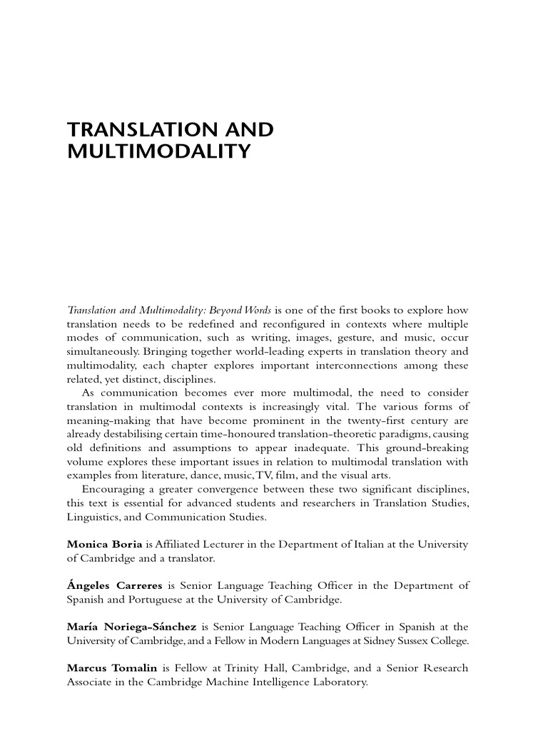 Multimodal Translation Redefined | PDF | Translations | Laurence Sterne
