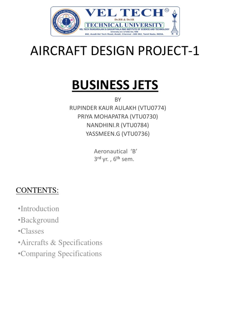 Business Jet Design Overview and Specs | PDF | Aircraft Configurations ...
