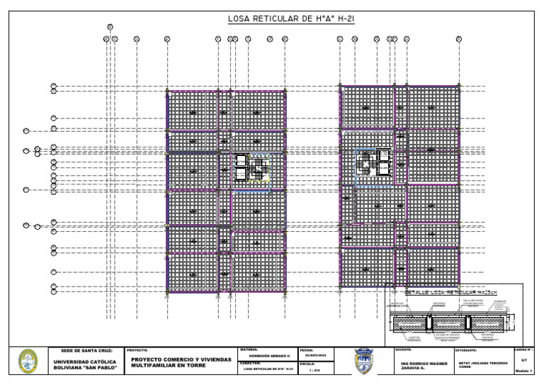 Losa Reticular H21 para Proyecto Multifamiliar | PDF | Concreto ...