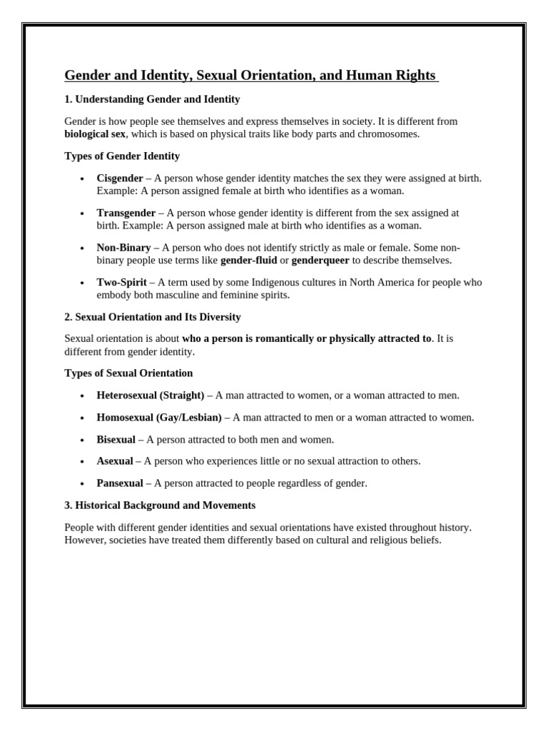 Understanding Gender, Sexuality, and Rights | PDF | Sexual Orientation ...