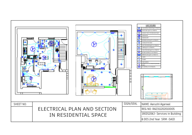 Electrical Plan for Residential Space | PDF