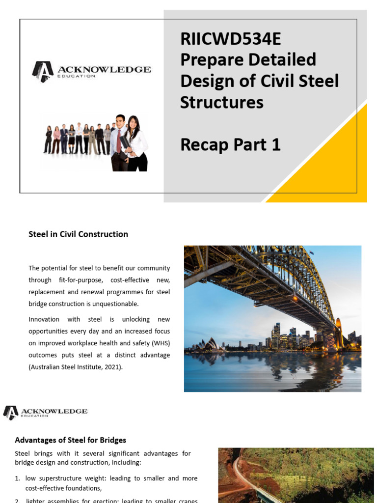 Steel Structure Recap P1 | PDF | Beam (Structure) | Bending