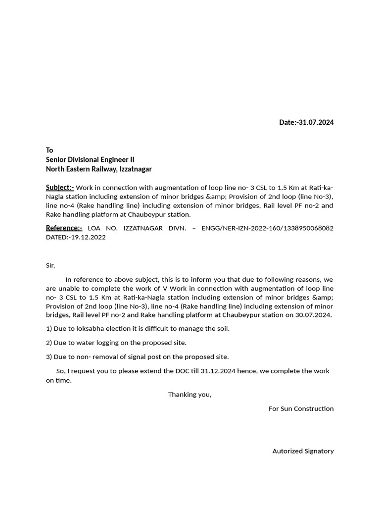 Request for Extension of Project Deadline | PDF