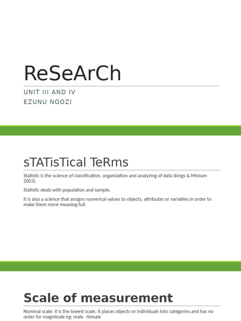 Understanding Statistical Terms and Methods | PDF | Level Of ...