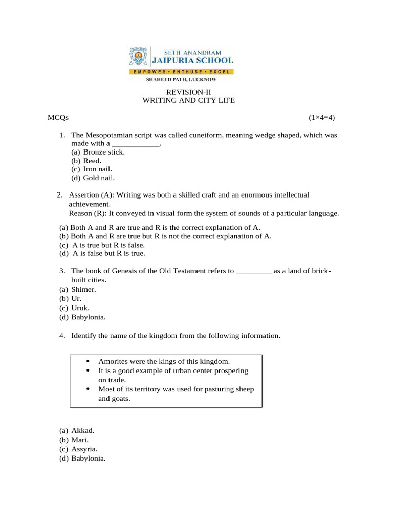 Mesopotamian Writing and Urban Life | PDF | Mesopotamia | Babylonia