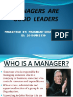 Managers Are Good Leaders