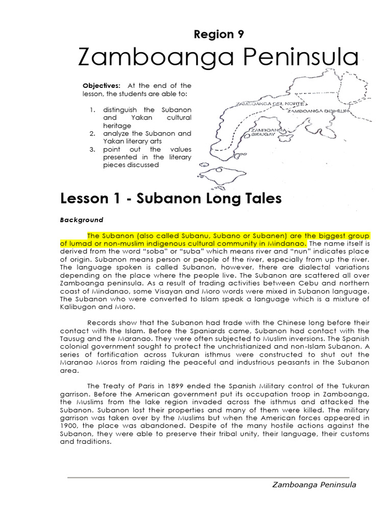 Subanon Culture and Literature Overview | PDF | Philippines