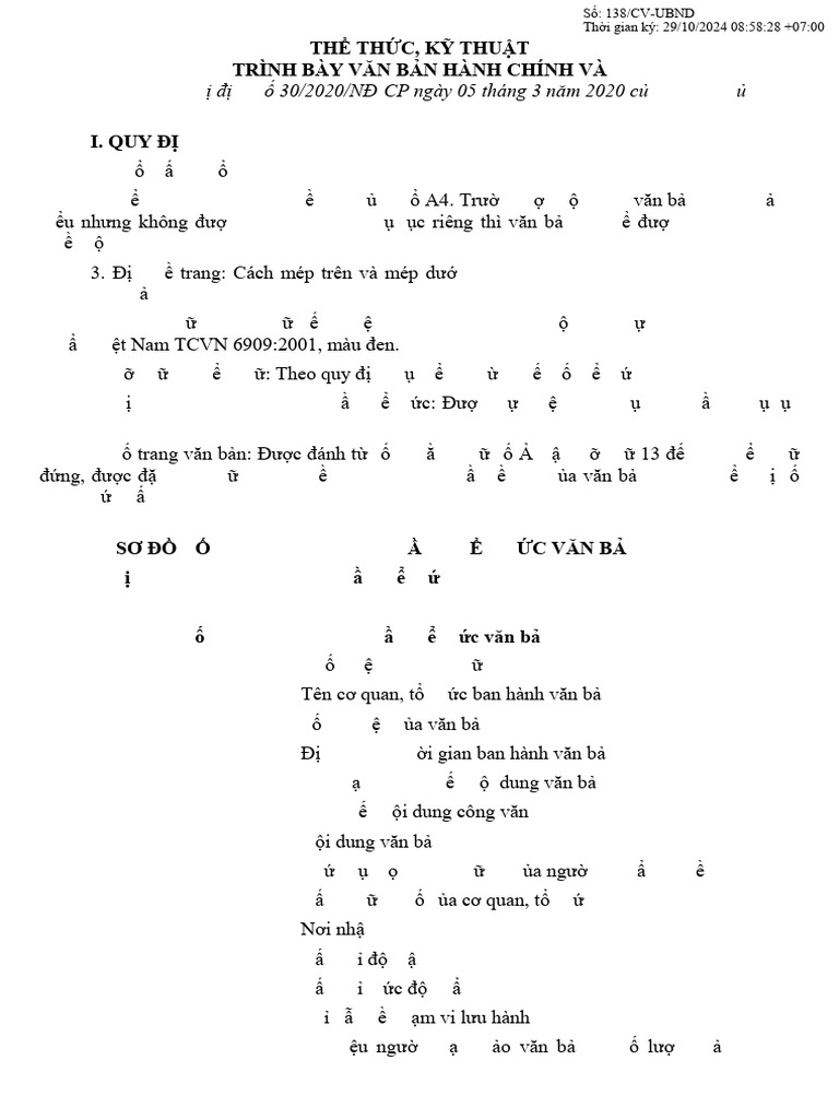 So 138 - The Thuc Trinh Bay Van Ban Hanh Chinh | PDF