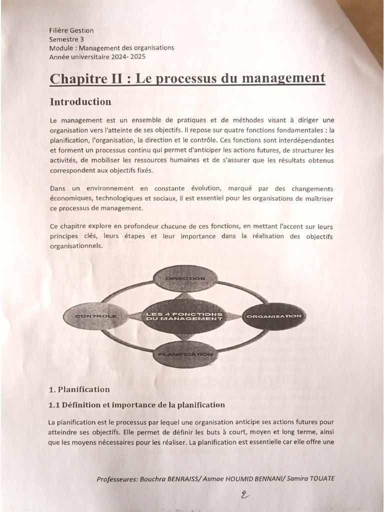 Chapitre 2 Management - 1 | PDF