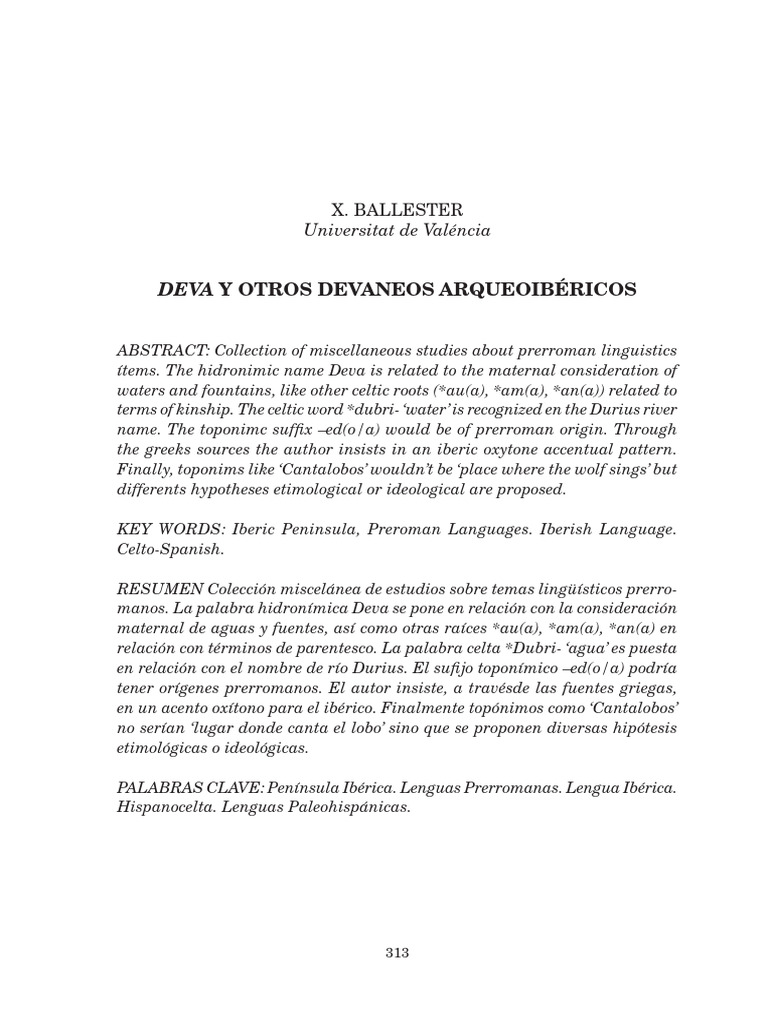 Deva: Diosa y Materia de Aguas | PDF | latín | Sílaba