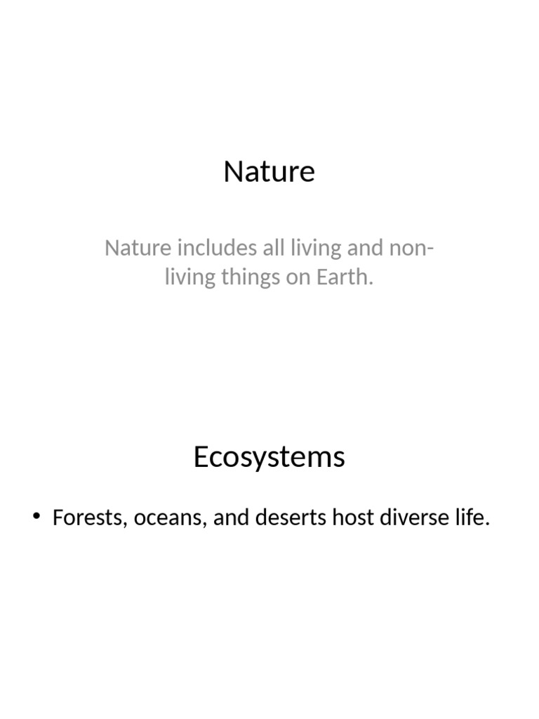Understanding Nature and Conservation | PDF