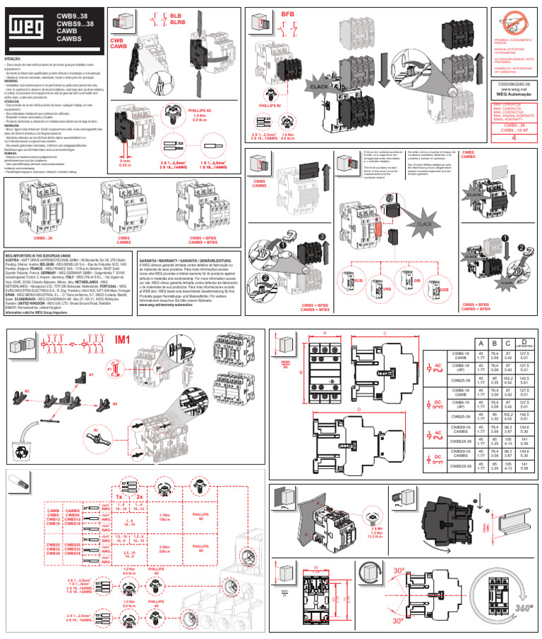 WEG Instrucoes de Instalacao Cwbs Cawbs 10003960285 Guia de Instalacao ...