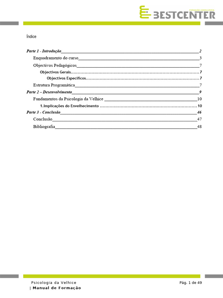 Psicologia do Envelhecimento e Cuidados | PDF | Envelhecimento ...