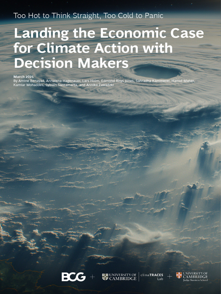Economic Case for Climate Action 2025 | PDF | Climate Change | Climate ...