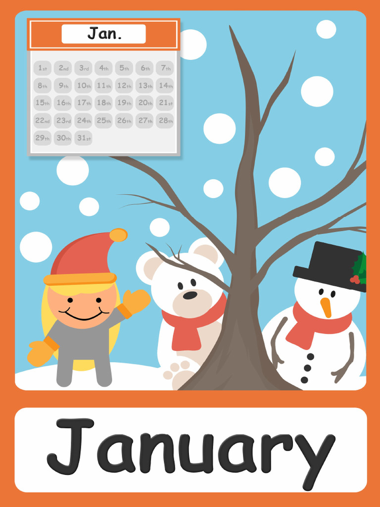PACK 1 Month Flashcards Colorful | PDF