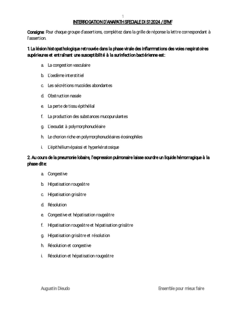 Interrogation d'Anapath S12024/EPMF | PDF