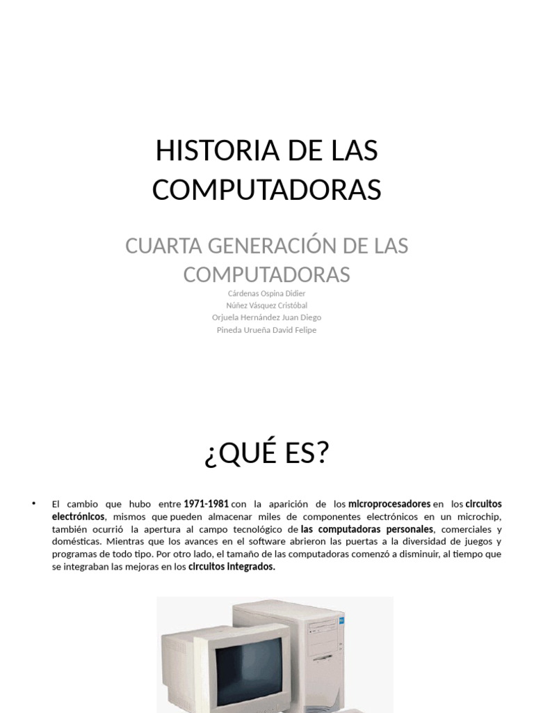 Cuarta Generación de Computadoras | PDF | Microcomputadoras | Apple Inc.