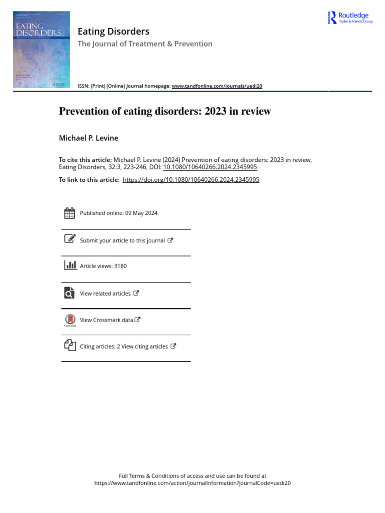 2023 Review of Eating Disorder Prevention | PDF | Eating Disorder ...