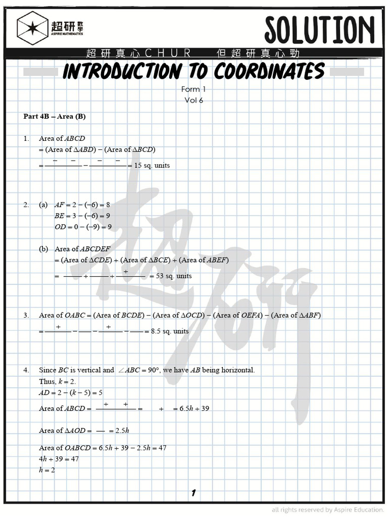 S1 L23 R06 Introduction-To-Coordinates Ver2024 Homework Solution | PDF ...