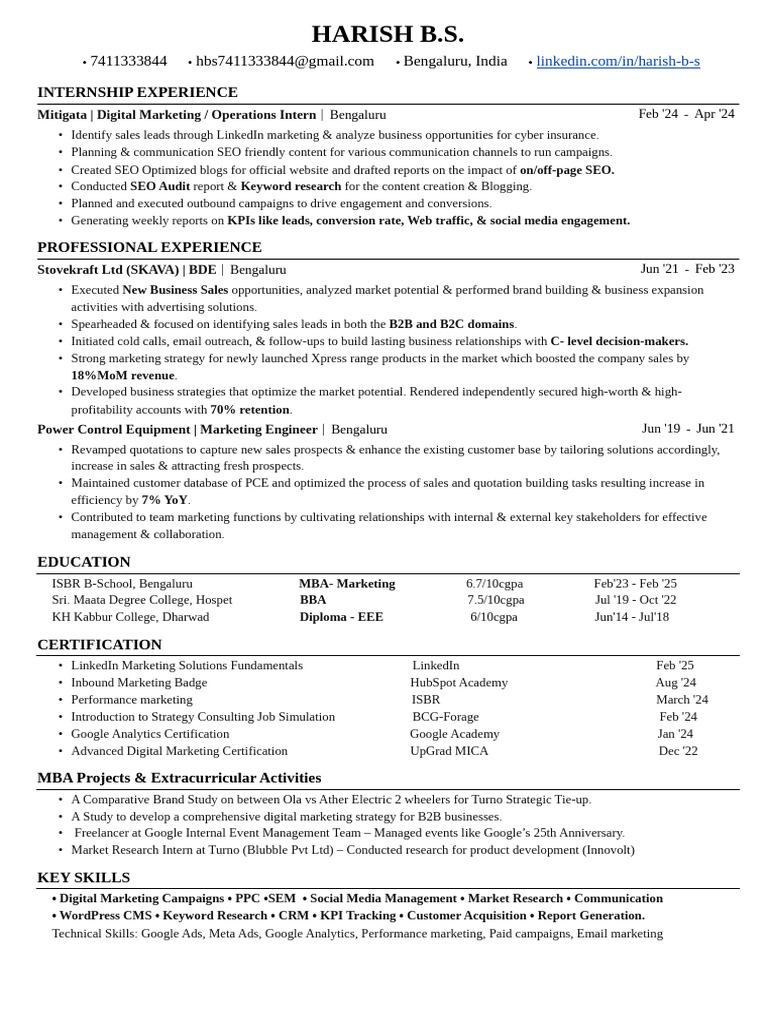 Digital Marketing Internship Experience | PDF | Marketing | Digital ...