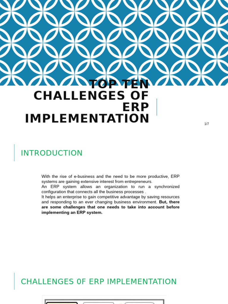 Top Challenges in ERP Implementation | PDF | Enterprise Resource ...